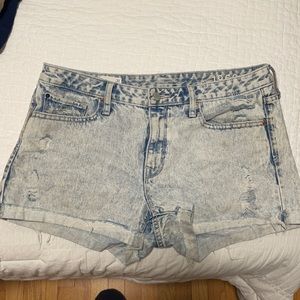 Gap denim shorts - 31 slim cut offs - acid wash blue